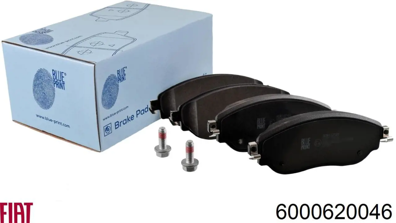 Sapatas do freio dianteiras de disco 6000620046 Fiat/Alfa/Lancia