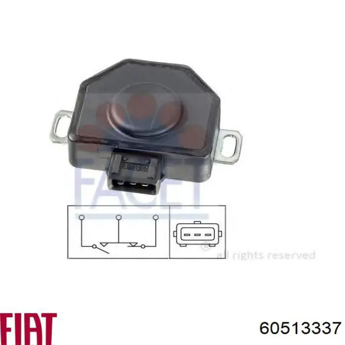 Sensor de posição da válvula de borboleta (potenciômetro) para Ford Escort IV GAF, AWF, ABFT