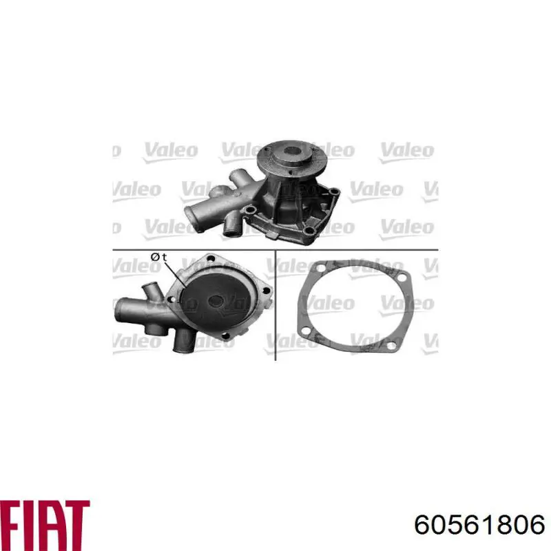 Bomba de água (bomba) de esfriamento 60561806 Fiat/Alfa/Lancia