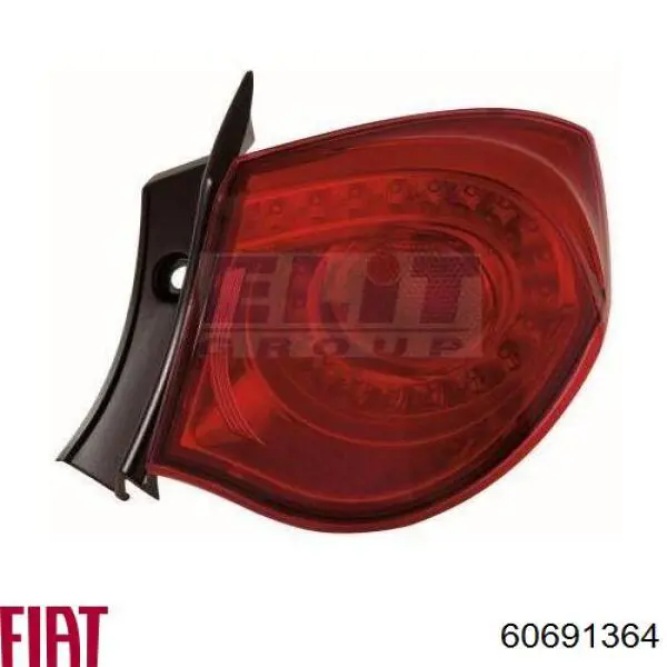 Lanterna traseira direita interna Fiat/Alfa/Lancia 60691364 preço, a partir de 56,18 USD