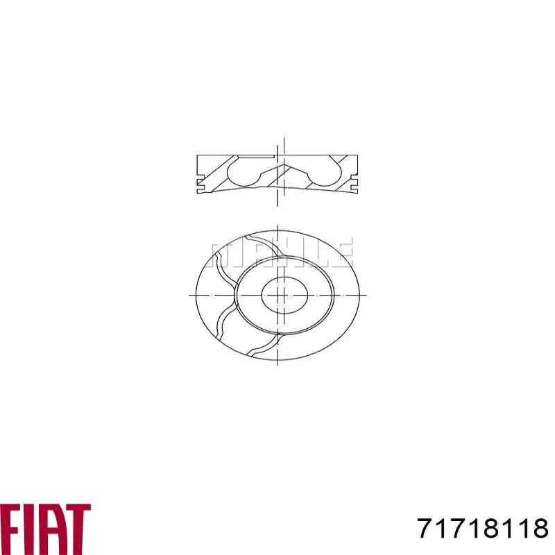 Compre 71718118 Fiat/Alfa/Lancia Pistão do kit para 1 cilindro, STD