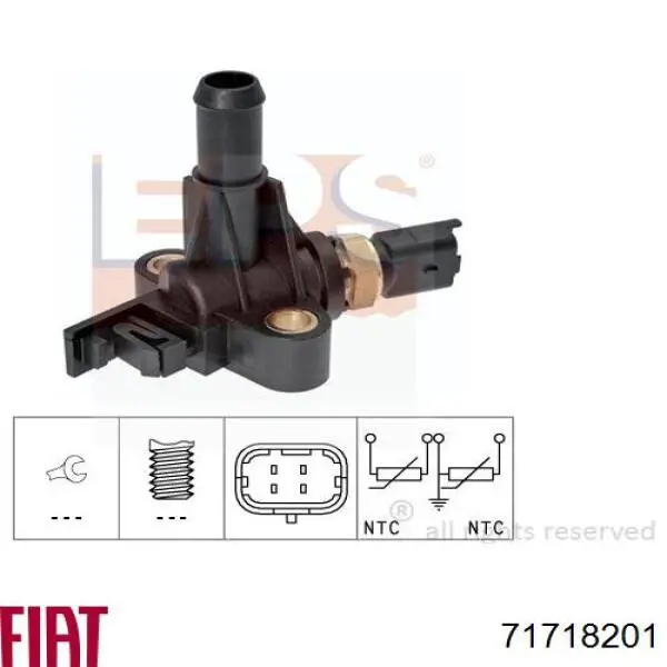 Sensor de temperatura do fluido de esfriamento Fiat/Alfa/Lancia 71718201 preço, a partir de 12,49 USD