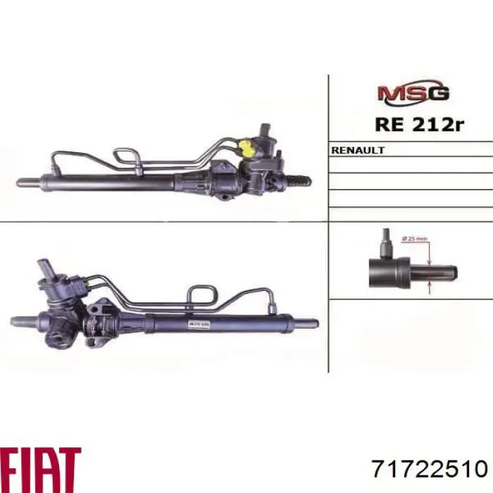 Cremalheira da direção Fiat/Alfa/Lancia 60616554 preço, a partir de 591,55 USD