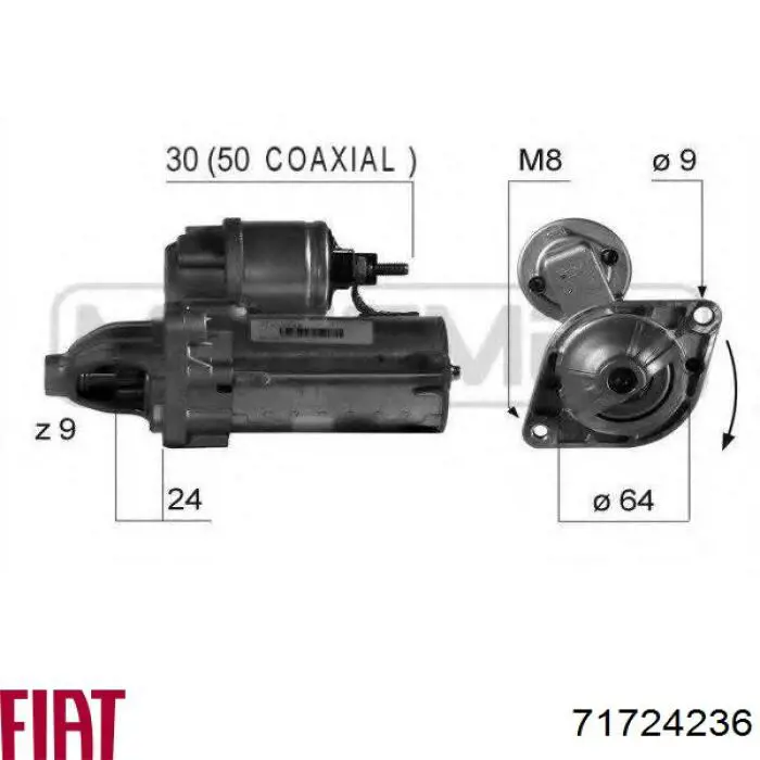 Motor de arranco Fiat/Alfa/Lancia 71724236 preço, a partir de 39,31 USD
