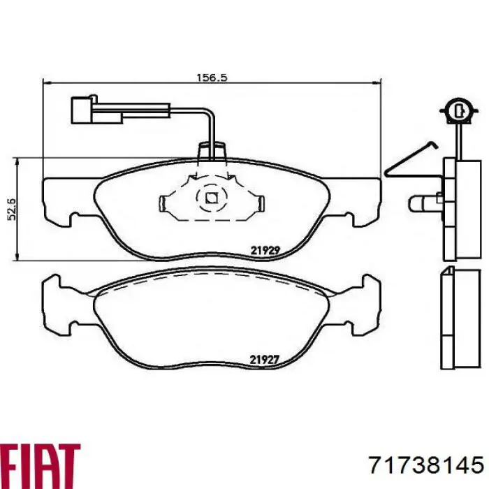71738145 Fiat/Alfa/Lancia Disco do freio dianteiro