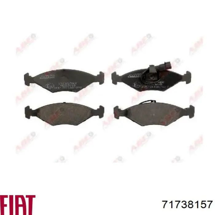 Compre 71738157 Fiat/Alfa/Lancia Sapatas do freio dianteiras de disco