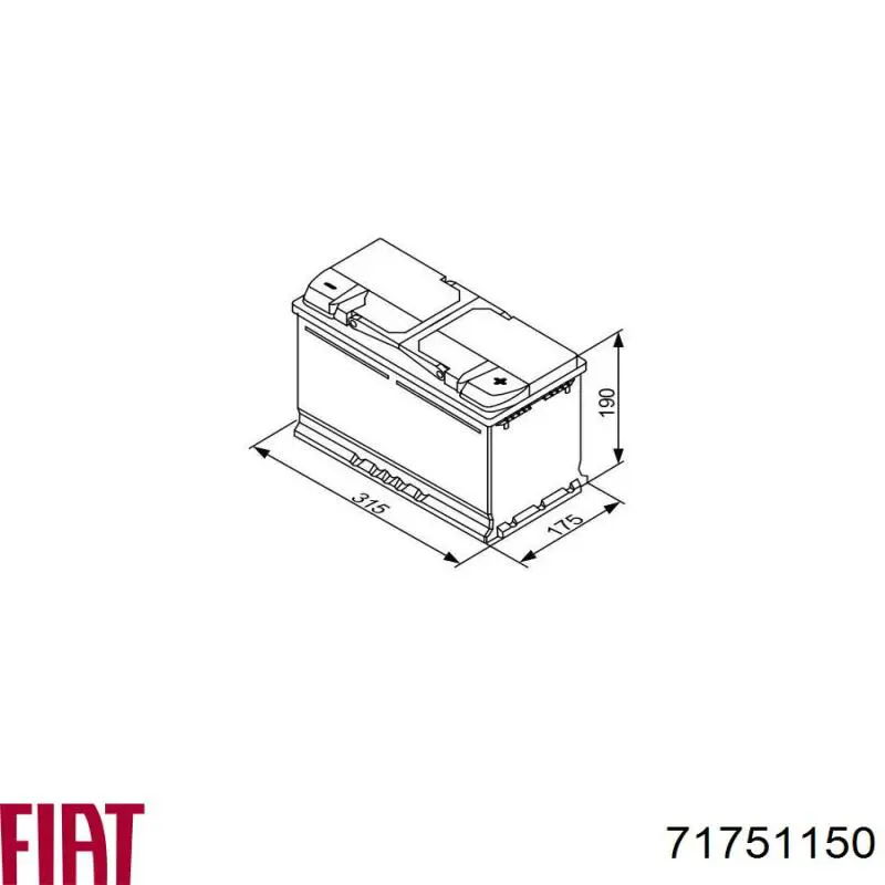 Compre 71751150 Fiat/Alfa/Lancia Bateria recarregável (PILHA)