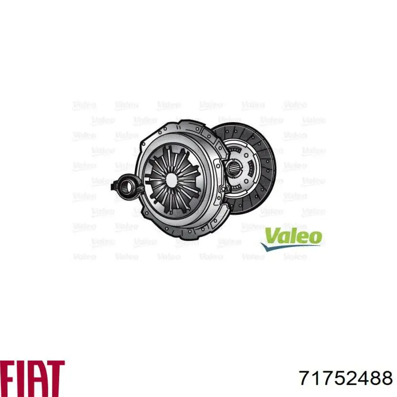 71752488 Fiat/Alfa/Lancia Kit de embraiagem (3 peças)