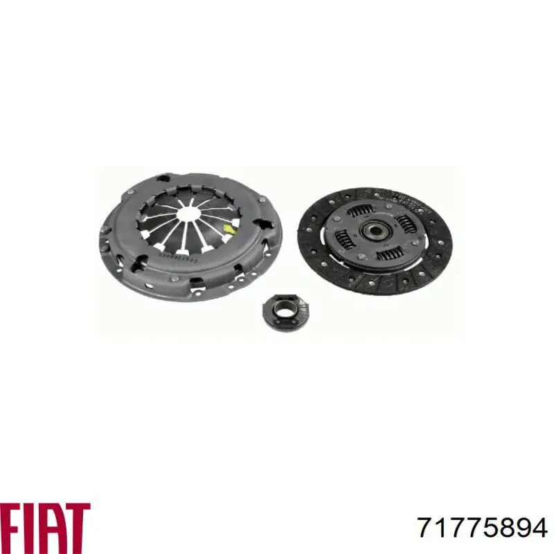 Kit de embraiagem (3 peças) 71775894 Fiat/Alfa/Lancia