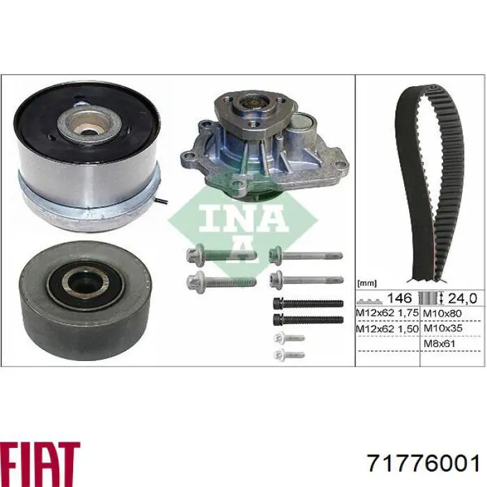 71776001 Fiat/Alfa/Lancia Bomba de água (bomba) de esfriamento