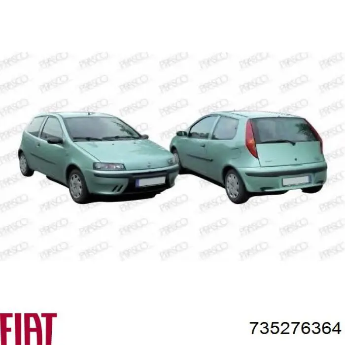 Maçaneta dianteira direita da porta externa Fiat/Alfa/Lancia 735276364 preço, a partir de 30,70 USD