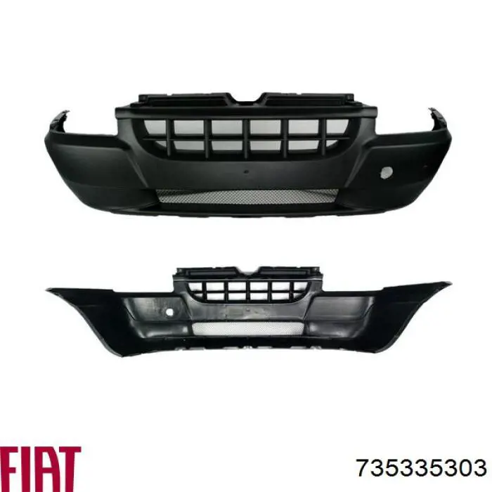 Pára-choque dianteiro 735335303 Fiat/Alfa/Lancia