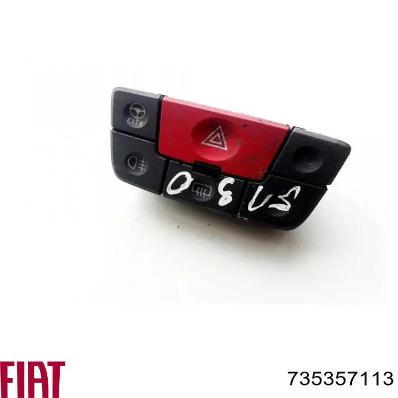 Botão de ativação do sinal de emergência para Fiat Panda II 169A