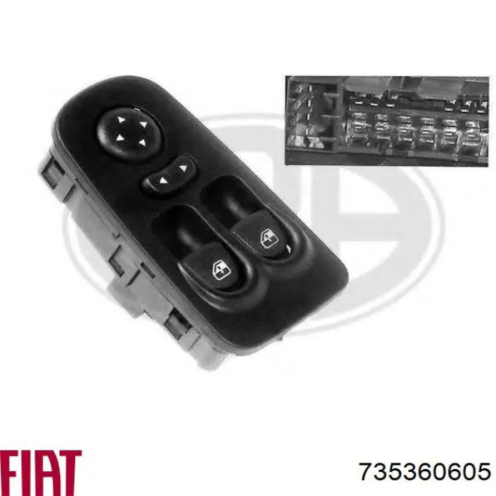 Unidade de botões dianteira esquerda de controlo de elevador de vidro Fiat/Alfa/Lancia 735360605 preço, a partir de 93,64 USD
