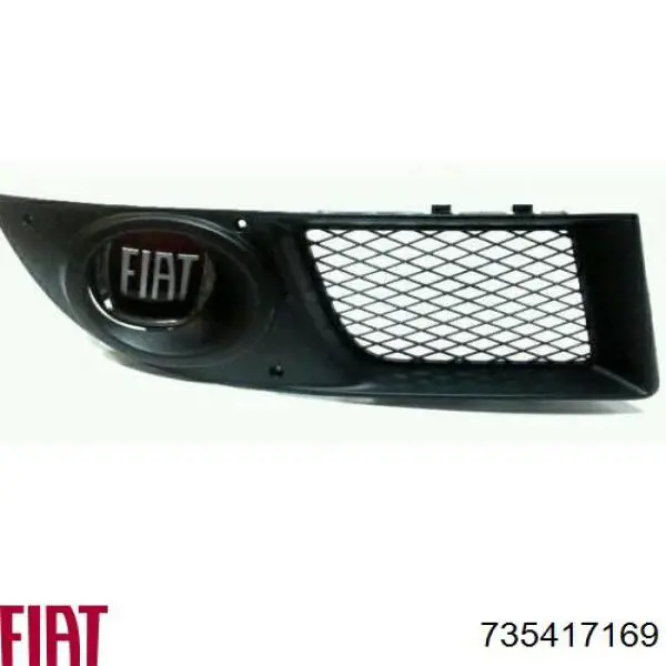 Compre 735417169 Fiat/Alfa/Lancia Tampão (grelha) das luzes de nevoeiro do pára-choque dianteiro direito