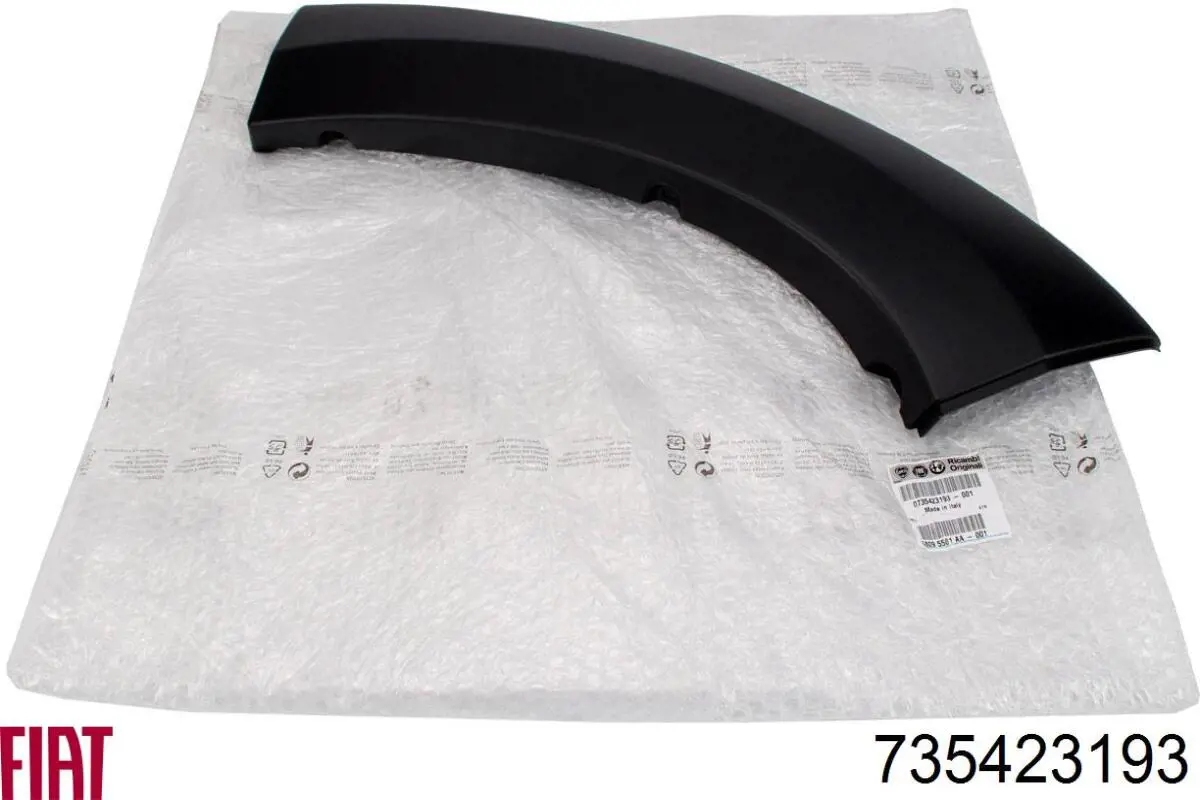 735423193 Fiat/Alfa/Lancia Placa sobreposta esquerda do pára-choque dianteiro