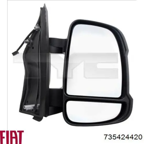Compre 735424420 Fiat/Alfa/Lancia Espelho de retrovisão esquerdo