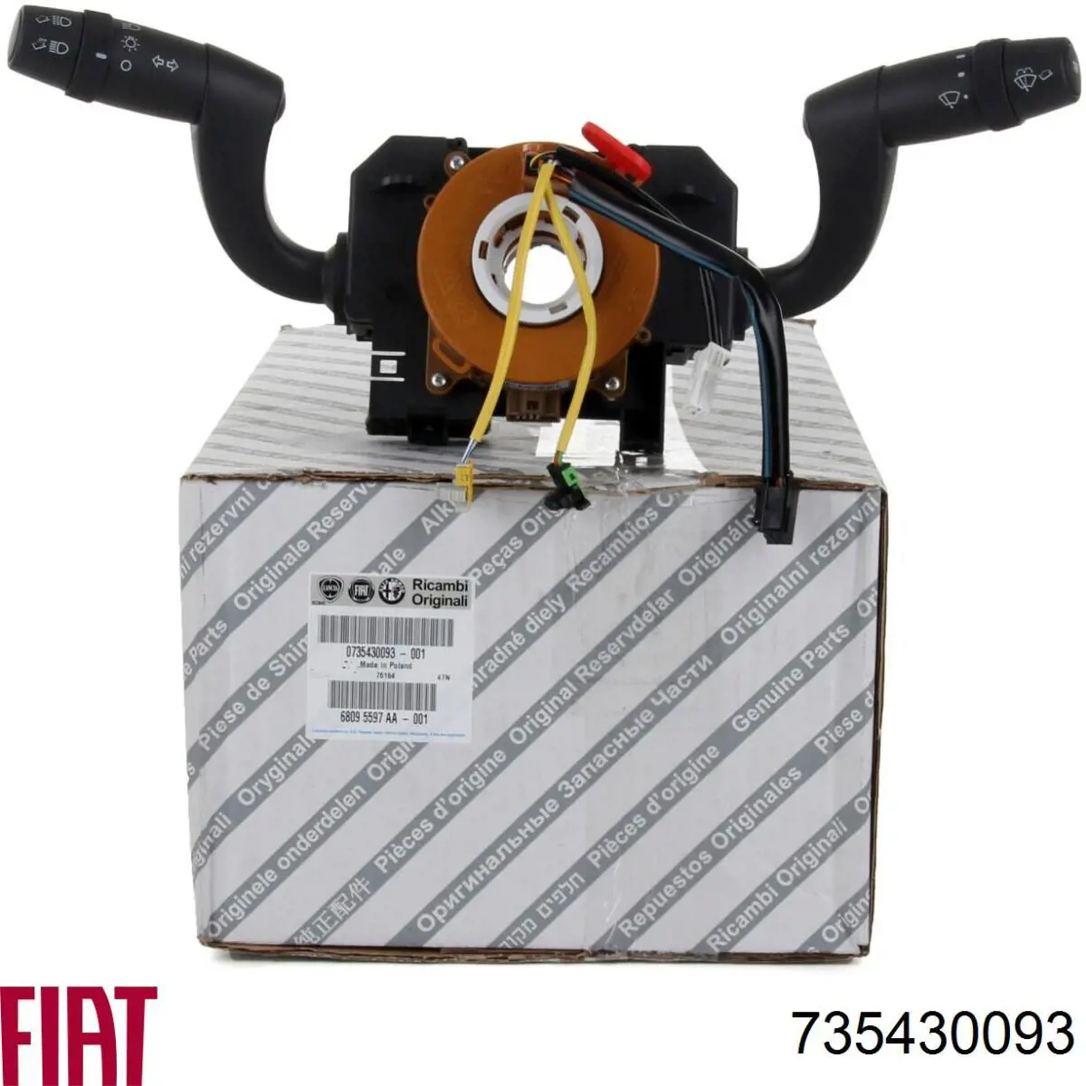 735430093 Fiat/Alfa/Lancia Comutador instalado na coluna da direção, montado