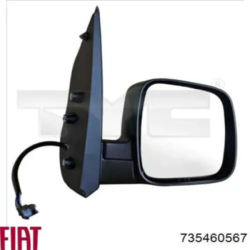 Espelho de retrovisão direito Fiat/Alfa/Lancia 735460567 preço, a partir de 98,92 USD