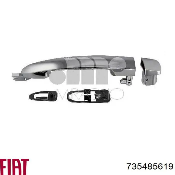 735485619 Fiat/Alfa/Lancia Maçaneta dianteira direita da porta externa