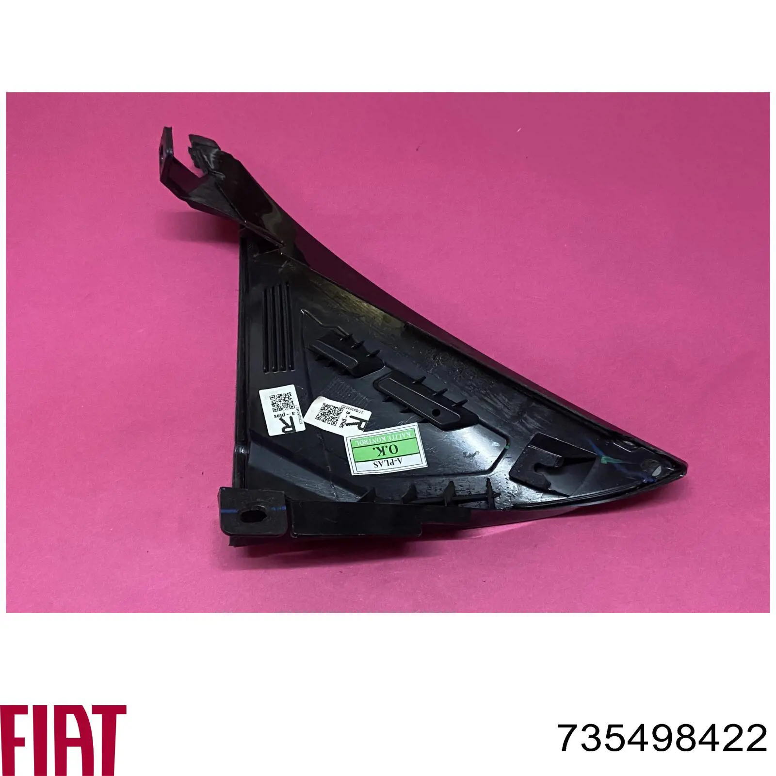 735498422 Fiat/Alfa/Lancia Placa sobreposta da porta dianteira direita