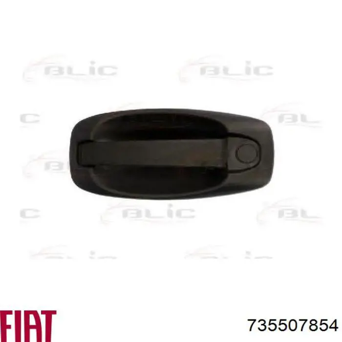 Compre 735507854 Fiat/Alfa/Lancia Maçaneta externa direita da porta lateral (deslizante)
