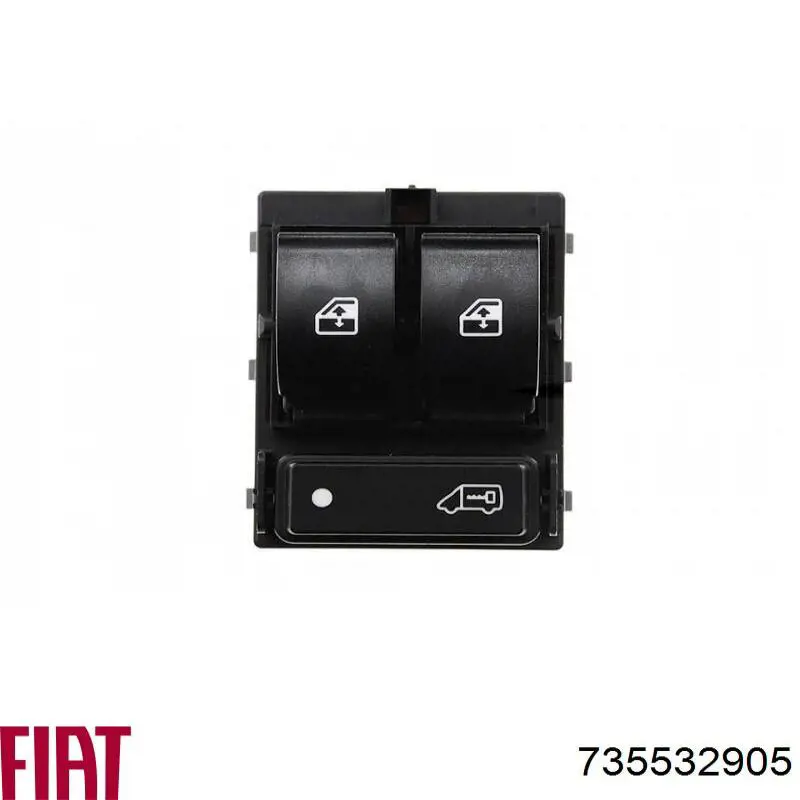 735532905 Fiat/Alfa/Lancia Unidade de botões dianteira esquerda de controlo de elevador de vidro