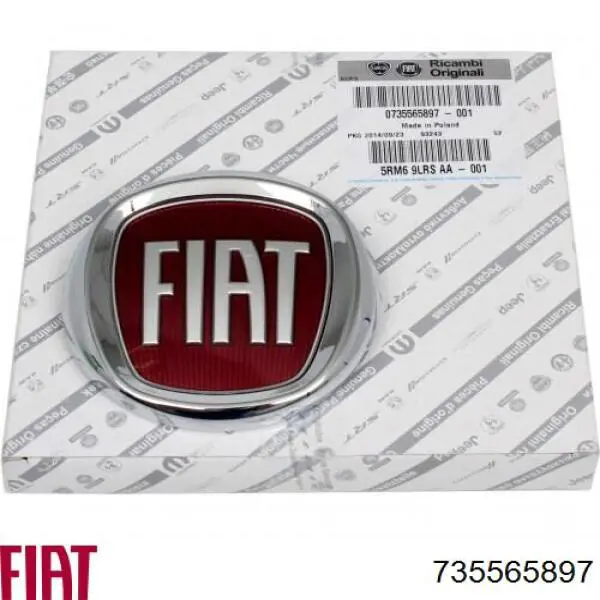 51810692 Fiat/Alfa/Lancia Emblema de tampa de porta-malas (emblema de firma)