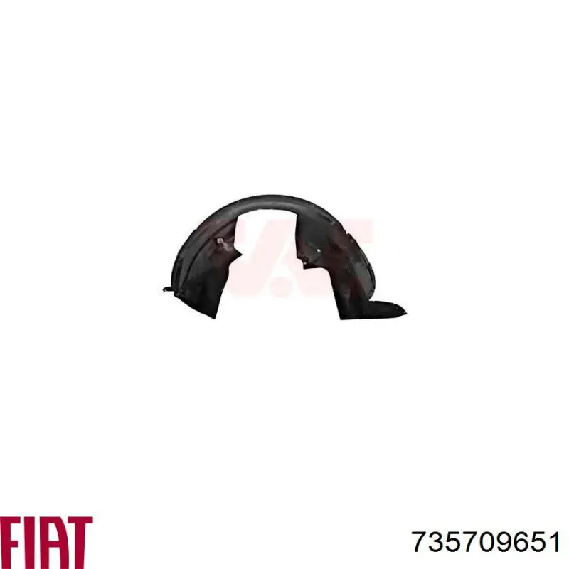 Compre 735462492 Fiat/Alfa/Lancia Guarda-barras esquerdo do pára-lama dianteiro