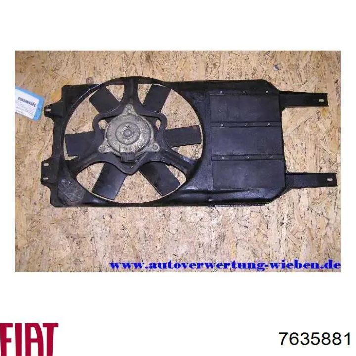 Ventilador elétrico de esfriamento montado (motor + roda de aletas) Fiat Fiorino  146 Uno