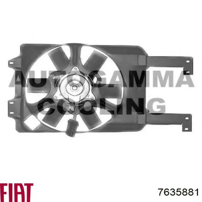  Ventilador elétrico de esfriamento montado (motor + roda de aletas) Fiat Fiorino сaixa (146 Uno) (1988 - 2001) 