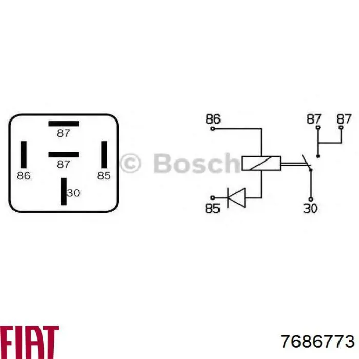 7686773 Fiat/Alfa/Lancia Relê elétrico multifuncional