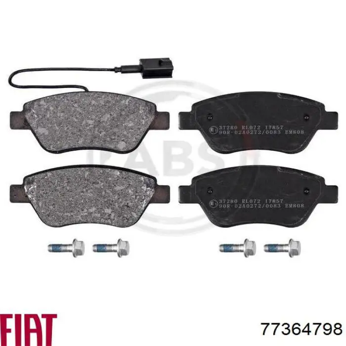 77364798 Fiat/Alfa/Lancia Sapatas do freio dianteiras de disco