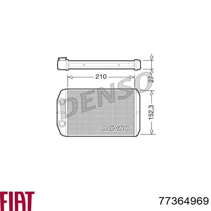 Radiador de forno (de aquecedor) Fiat/Alfa/Lancia 77364969 preço, a partir de 59,59 USD