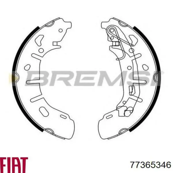 Sapatas do freio traseiras de tambor Fiat/Alfa/Lancia 77365346 preço, a partir de 45,70 USD
