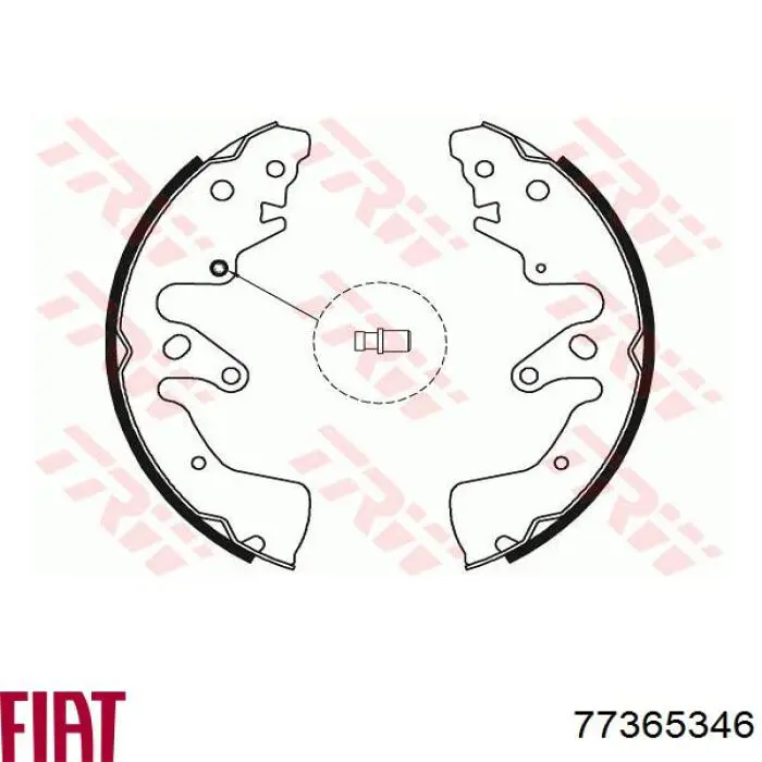 Compre 77365346 Fiat/Alfa/Lancia Sapatas do freio traseiras de tambor
