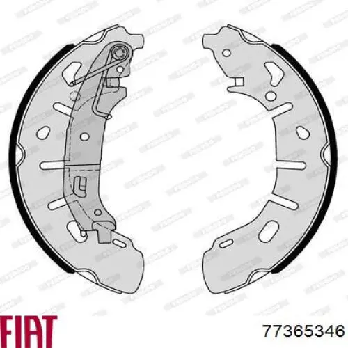 Sapatas do freio traseiras de tambor 77365346 Fiat/Alfa/Lancia