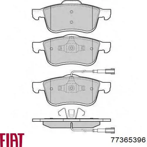 Compre 77365396 Fiat/Alfa/Lancia Sapatas do freio dianteiras de disco