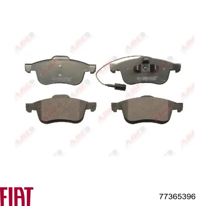 Compre 77365396 Fiat/Alfa/Lancia Sapatas do freio dianteiras de disco