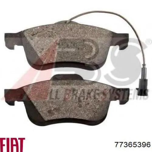 Sapatas do freio dianteiras de disco Fiat/Alfa/Lancia 77365396