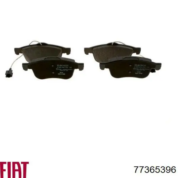 77365396 Fiat/Alfa/Lancia Sapatas do freio dianteiras de disco