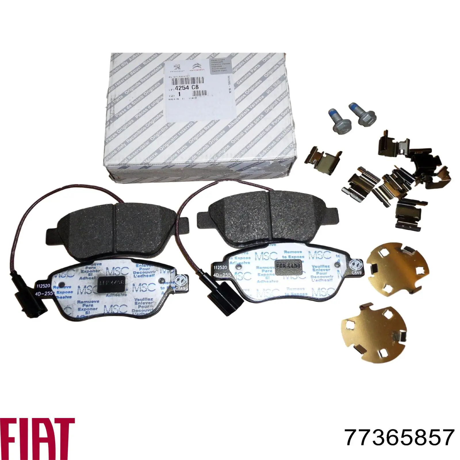 Compre 77365857 Fiat/Alfa/Lancia Sapatas do freio dianteiras de disco