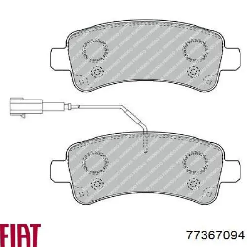 Sapatas do freio traseiras de disco 77367094 Fiat/Alfa/Lancia