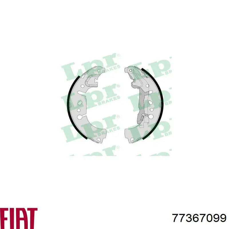 Compre 77367099 Fiat/Alfa/Lancia Sapatas do freio traseiras de tambor