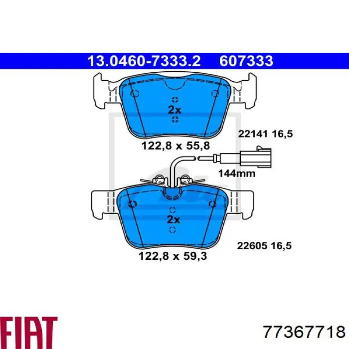 Compre 77367718 Fiat/Alfa/Lancia Sapatas do freio traseiras de disco