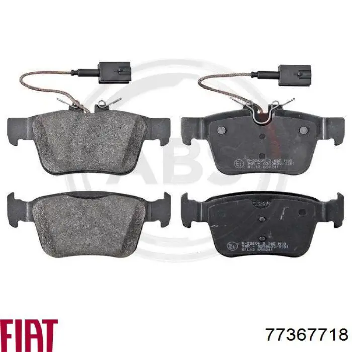 77367718 Fiat/Alfa/Lancia Sapatas do freio traseiras de disco
