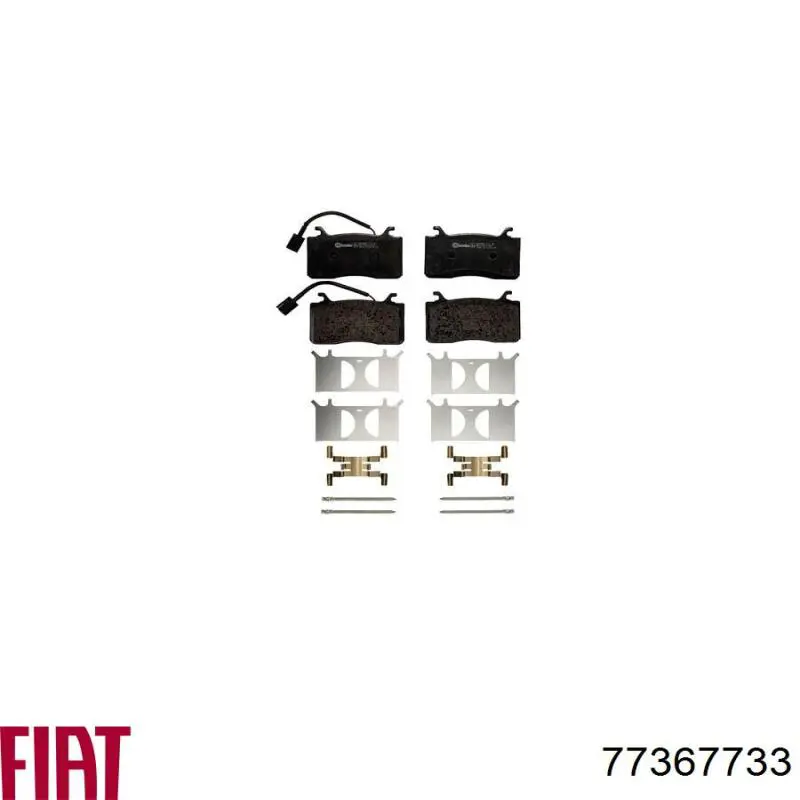 77367733 Fiat/Alfa/Lancia Sapatas do freio dianteiras de disco
