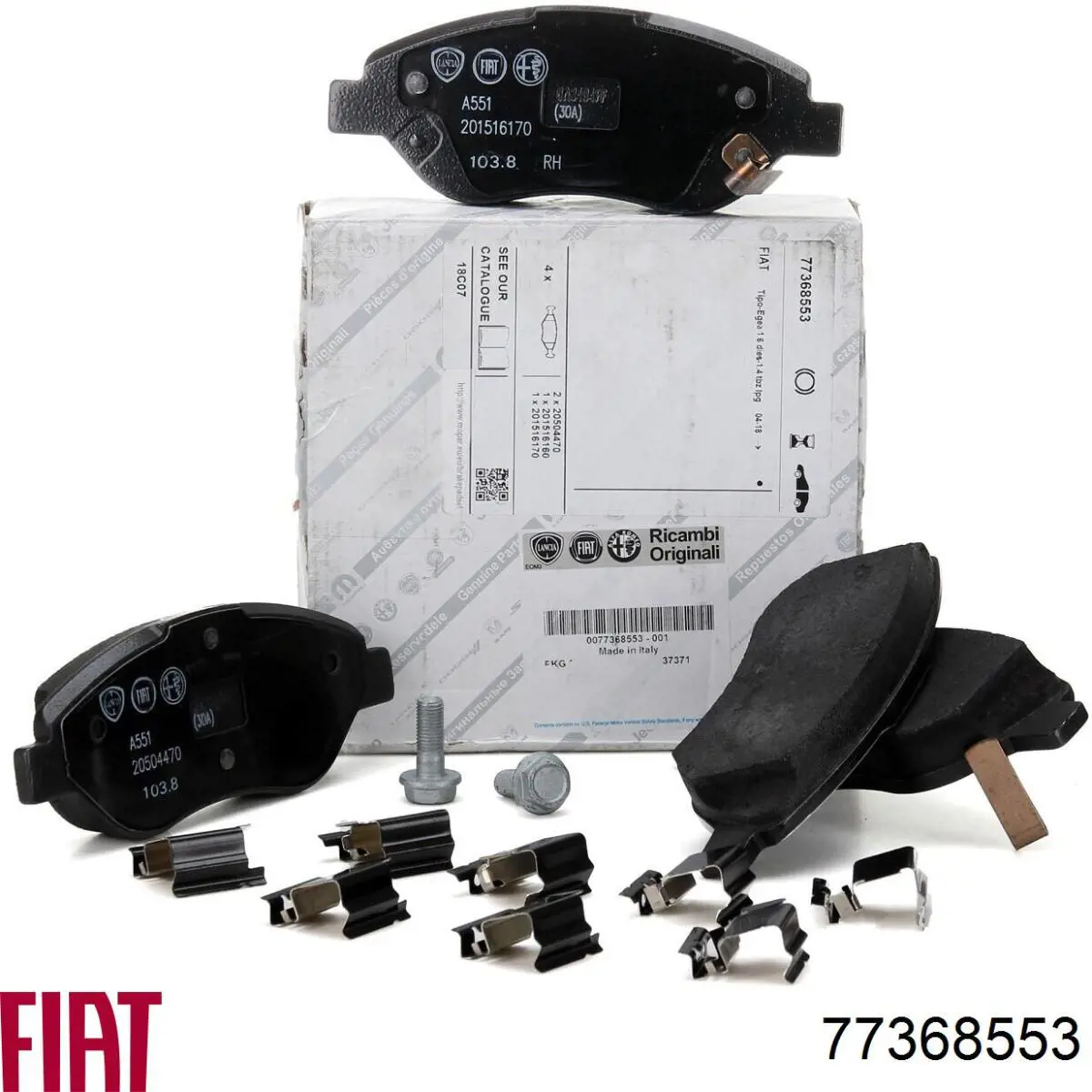 Compre 77368553 Fiat/Alfa/Lancia Sapatas do freio dianteiras de disco