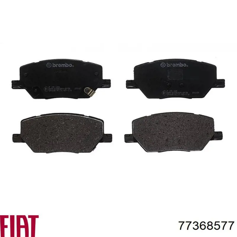 77368577 Fiat/Alfa/Lancia Sapatas do freio dianteiras de disco