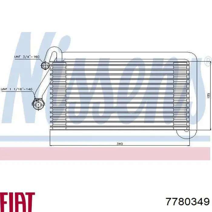 Compre 60809730 Fiat/Alfa/Lancia Vaporizador de aparelho de ar condicionado